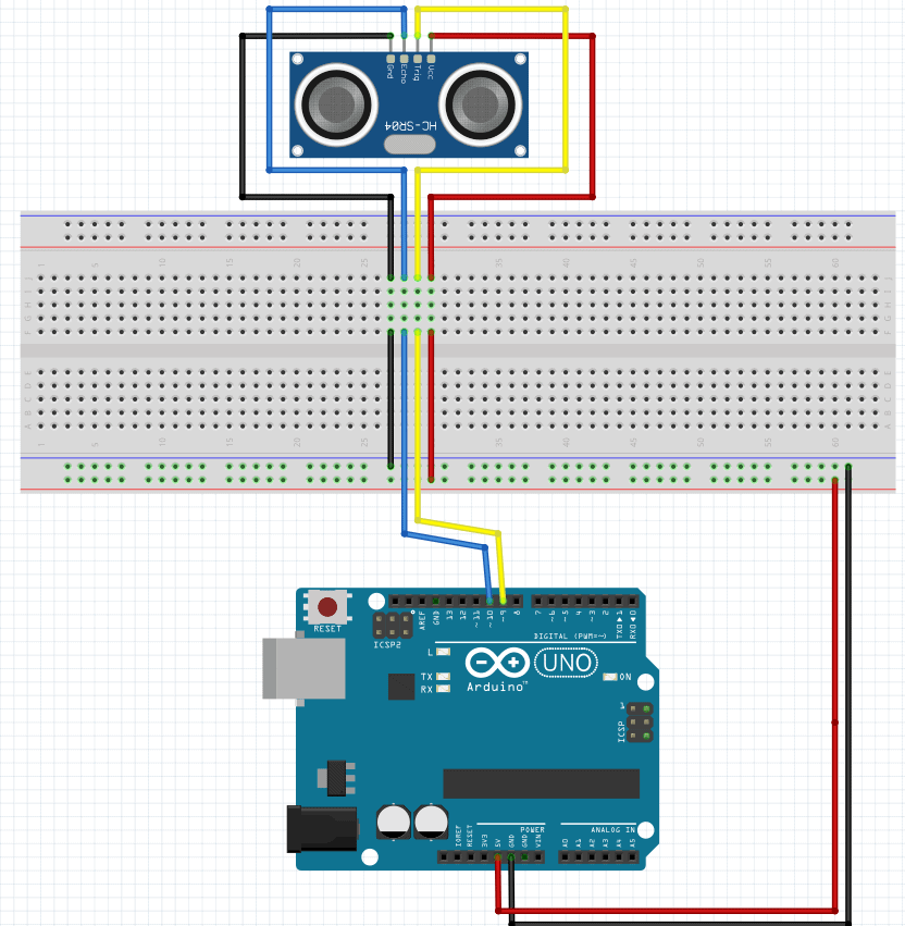 Crea un medidor de distancia con el sensor hc-sr04