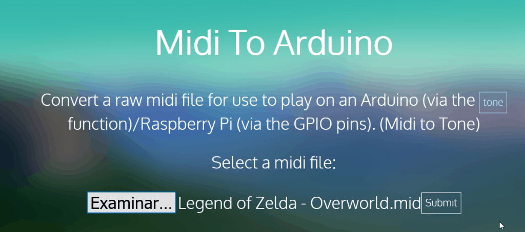 Convertir midi a Arduino